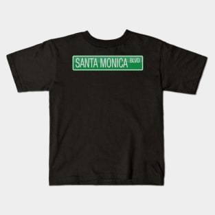 Santa Monica Boulevard Street Sign T-shirt Kids T-Shirt